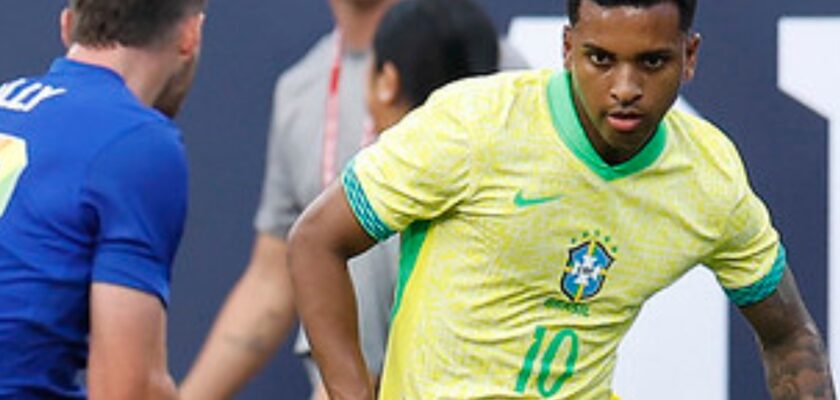 Rodrygo foi muito bem no empate da seleção brasileira contra os EUA