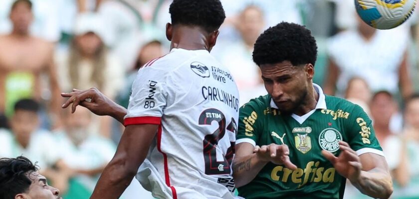 Jogadores de Flamengo e Palmeiras