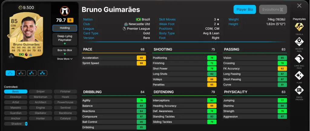 Melhores volantes do EA Sports FC 25 - Bruno