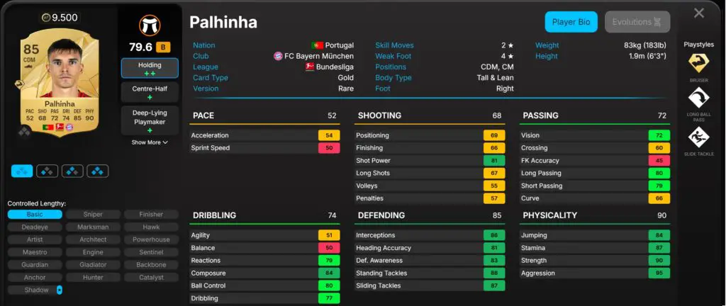 Melhores volantes do EA Sports FC 25 - Palhinha